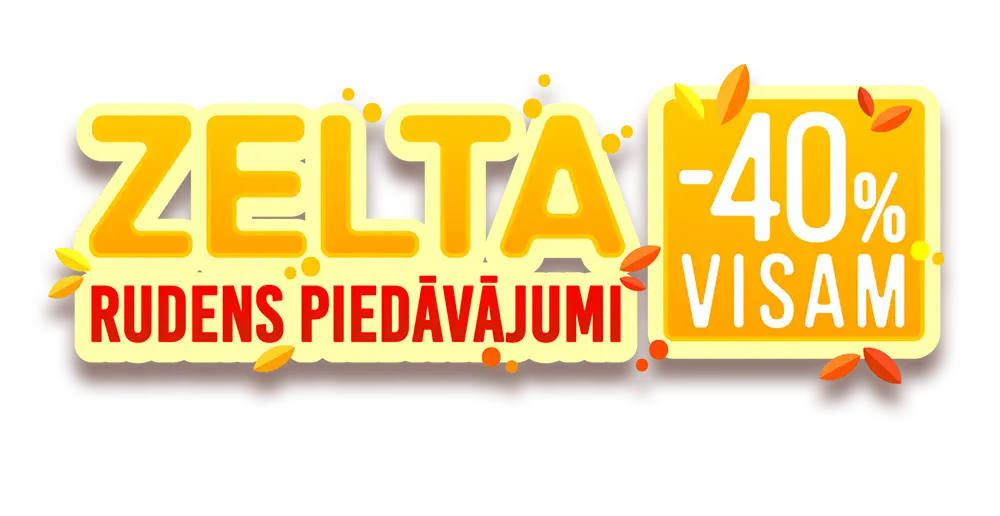 Zelta rudens piedāvājumi: -40% visam