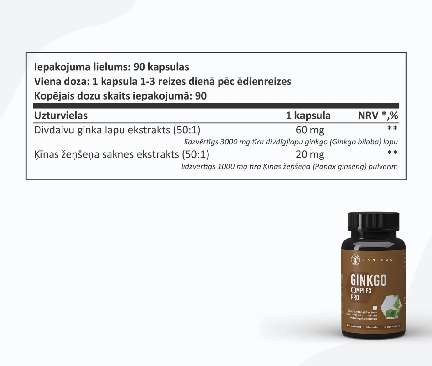 Комплекс Гинкго билоба PRO