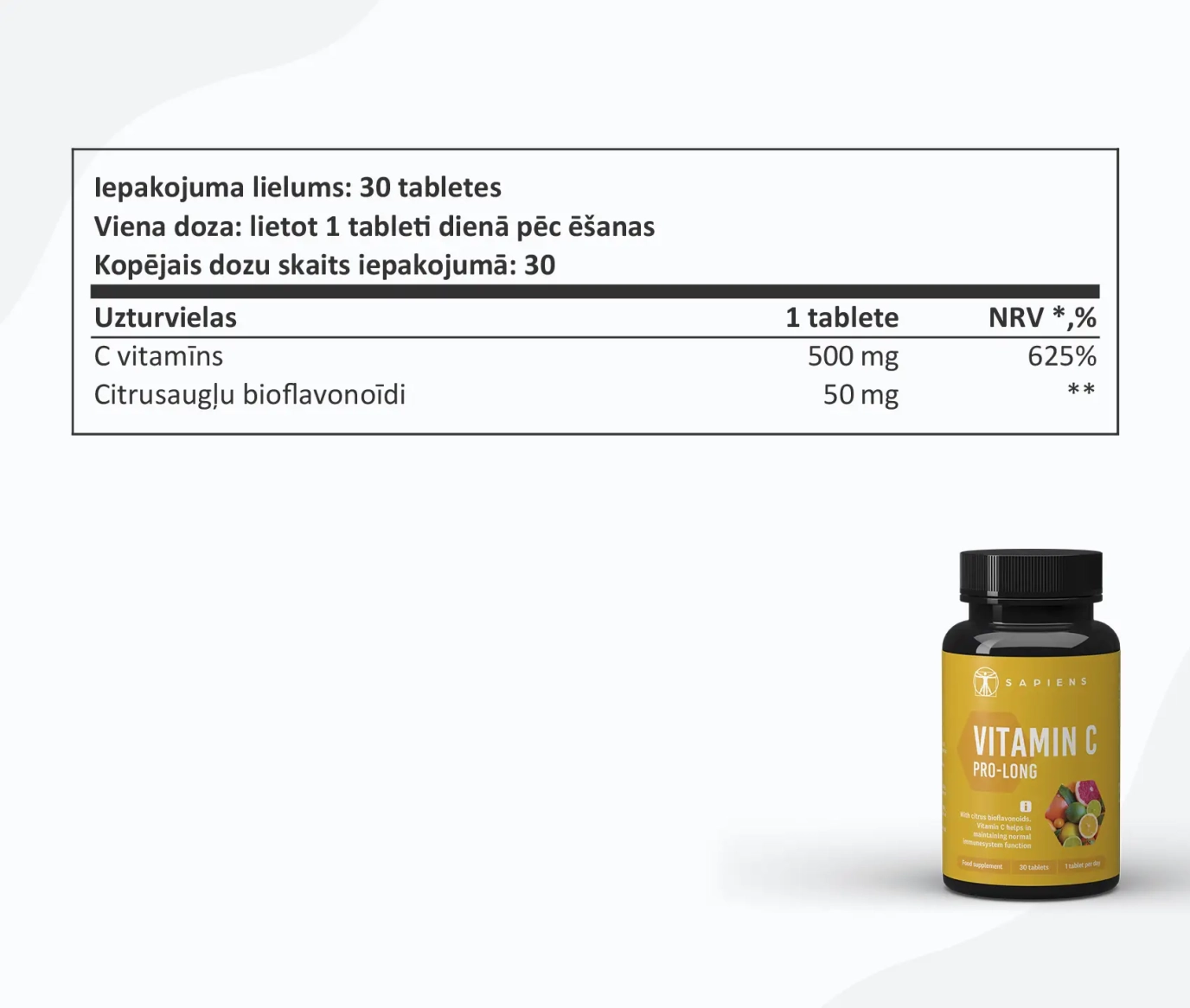 C vitamīns PRO-LONG
