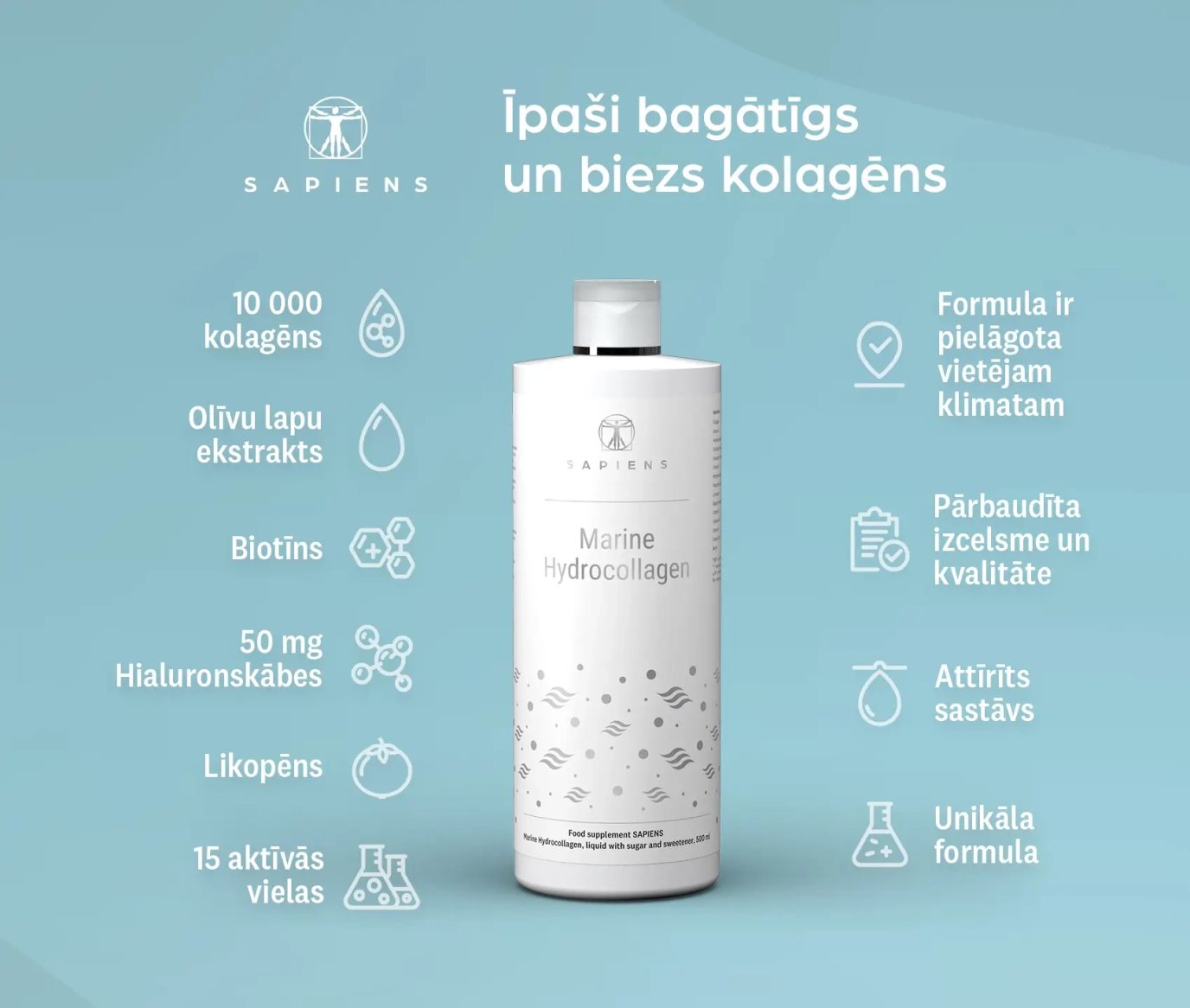Jūras Hidrokolagēns (ar hialuronu) x 3 Komplekts