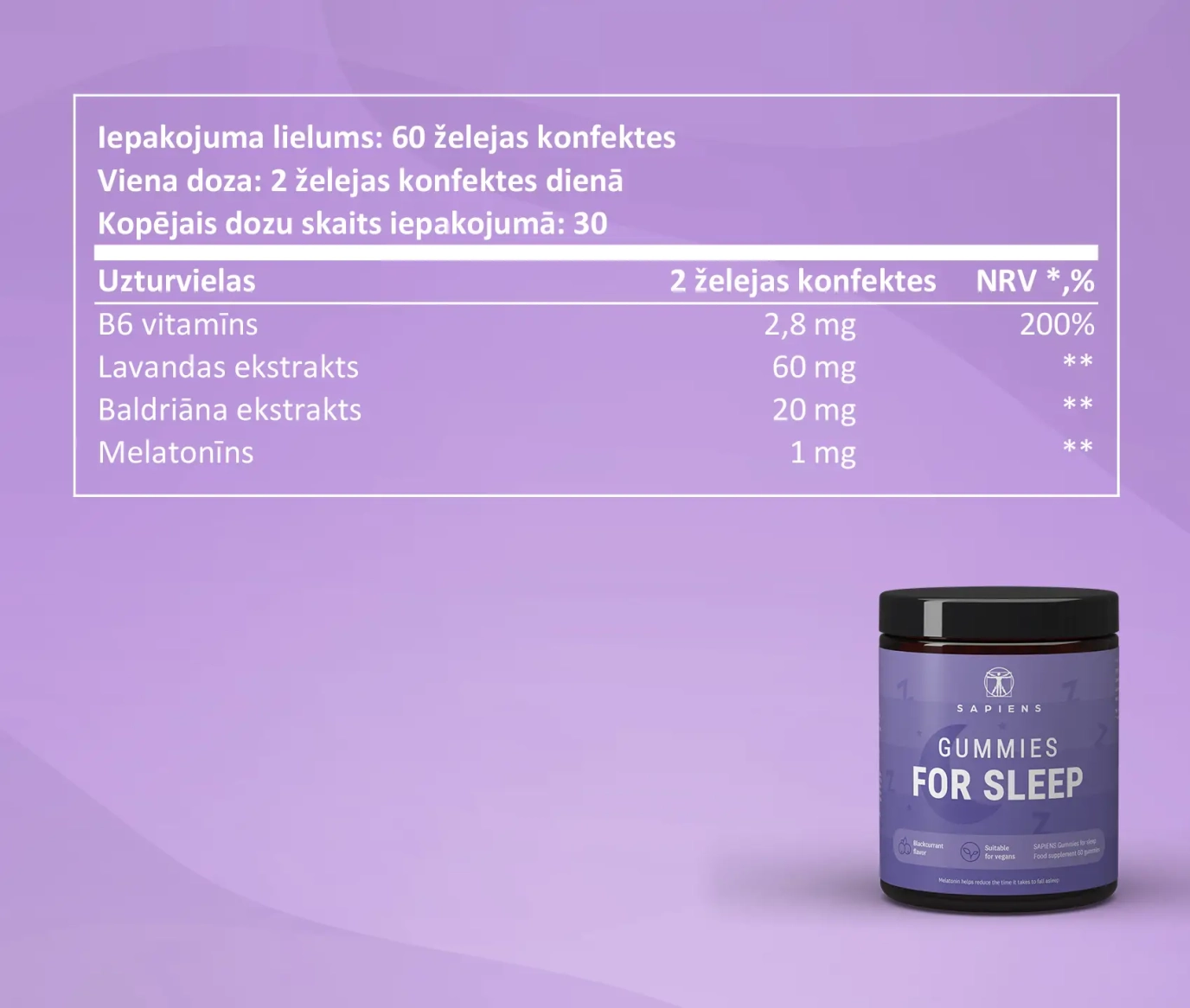 Želejas konfektes miegam