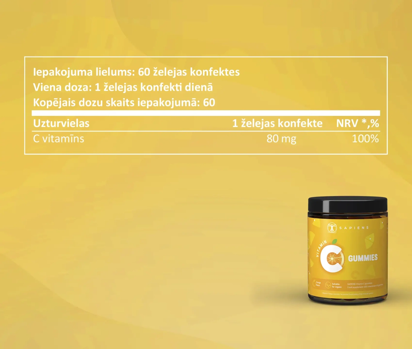 C vitamīna želejas konfektes
