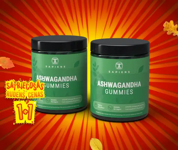 Ašvagandas želejas konfektes 1+1