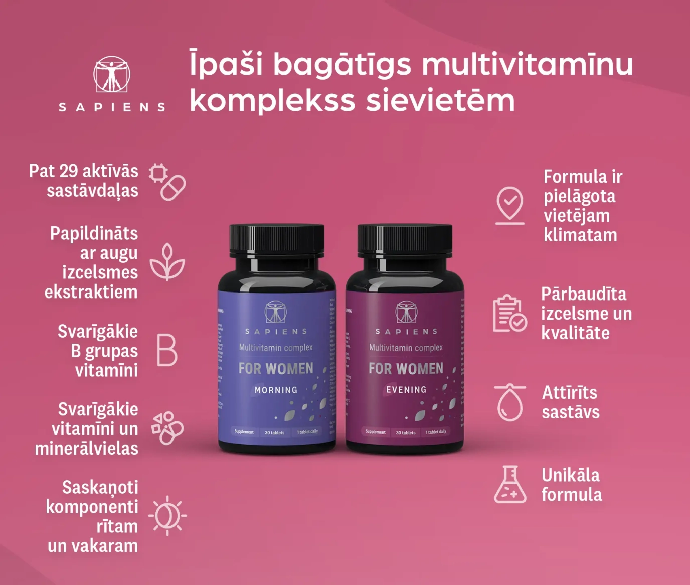 Multivitamīnu komplekss Sievietēm x 3 Komplekts